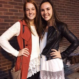 Faux leather fitted cute jacket!!! Hardly worn